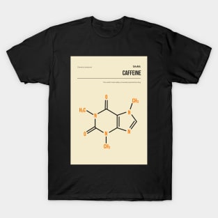 Caffeine Molecule Vintage Book Cover Poster T-Shirt